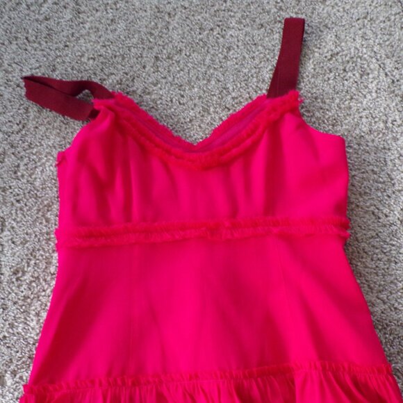 Cinq a sept silk ruffle dress 4 - Picture 13 of 13